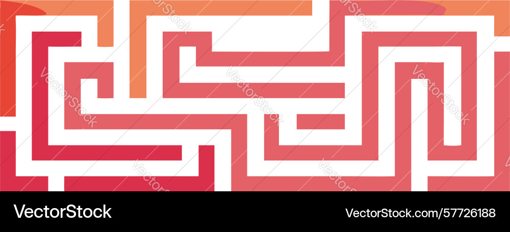 Vibrant colorful abstract maze pattern design vector image