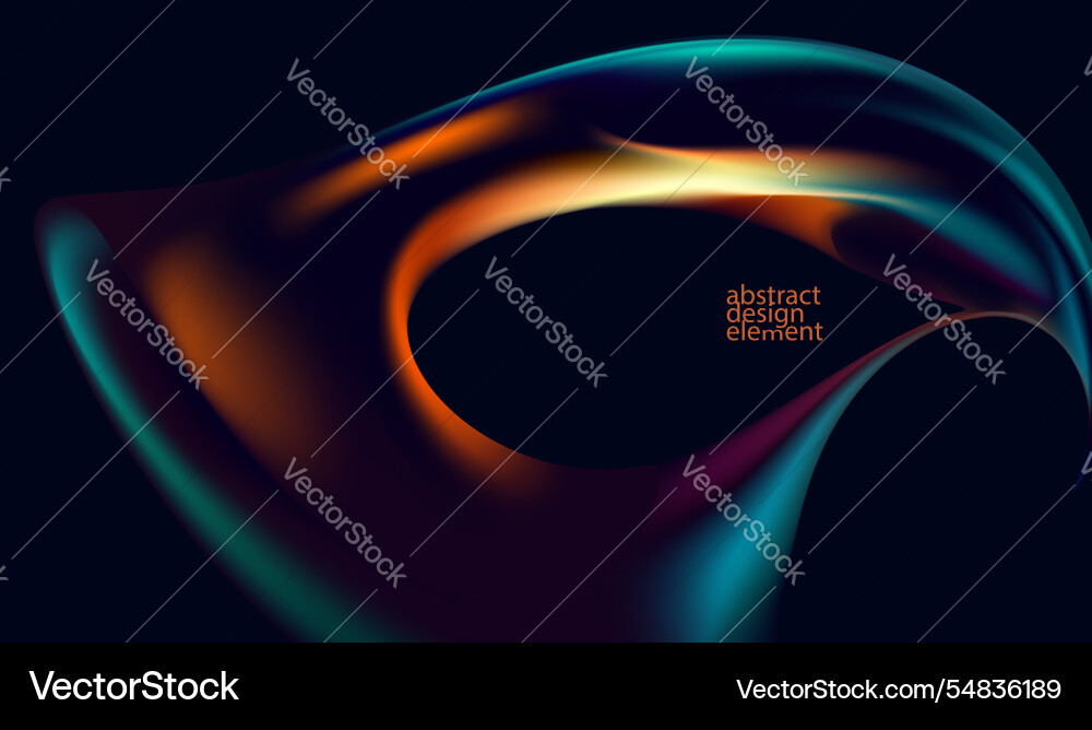 Abstract 3d background of fluid iridescent shape Abstract 3d background of fluid iridescent shape vector image