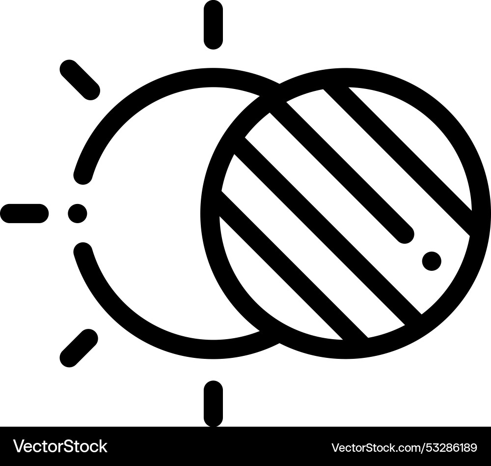Eclipse icon thin linear style design isolated Eclipse icon thin linear style design isolated vector image
