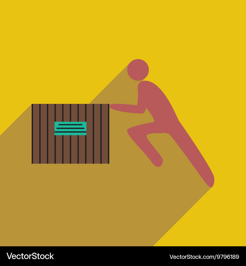 Flat with shadow icon and mobile application Vector Image