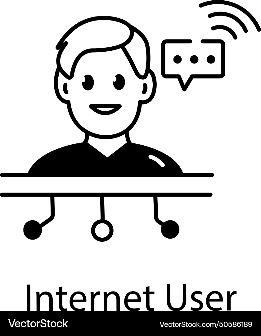 Networking linear icon vector image
