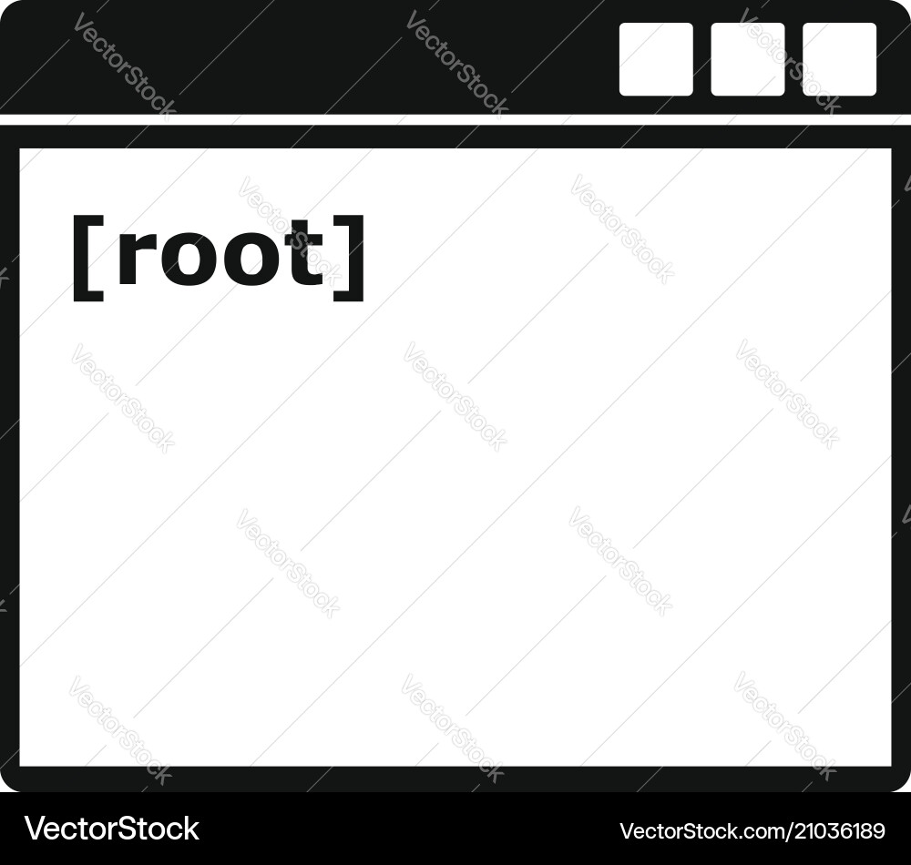 Root window icon simple style Root window icon simple style vector image