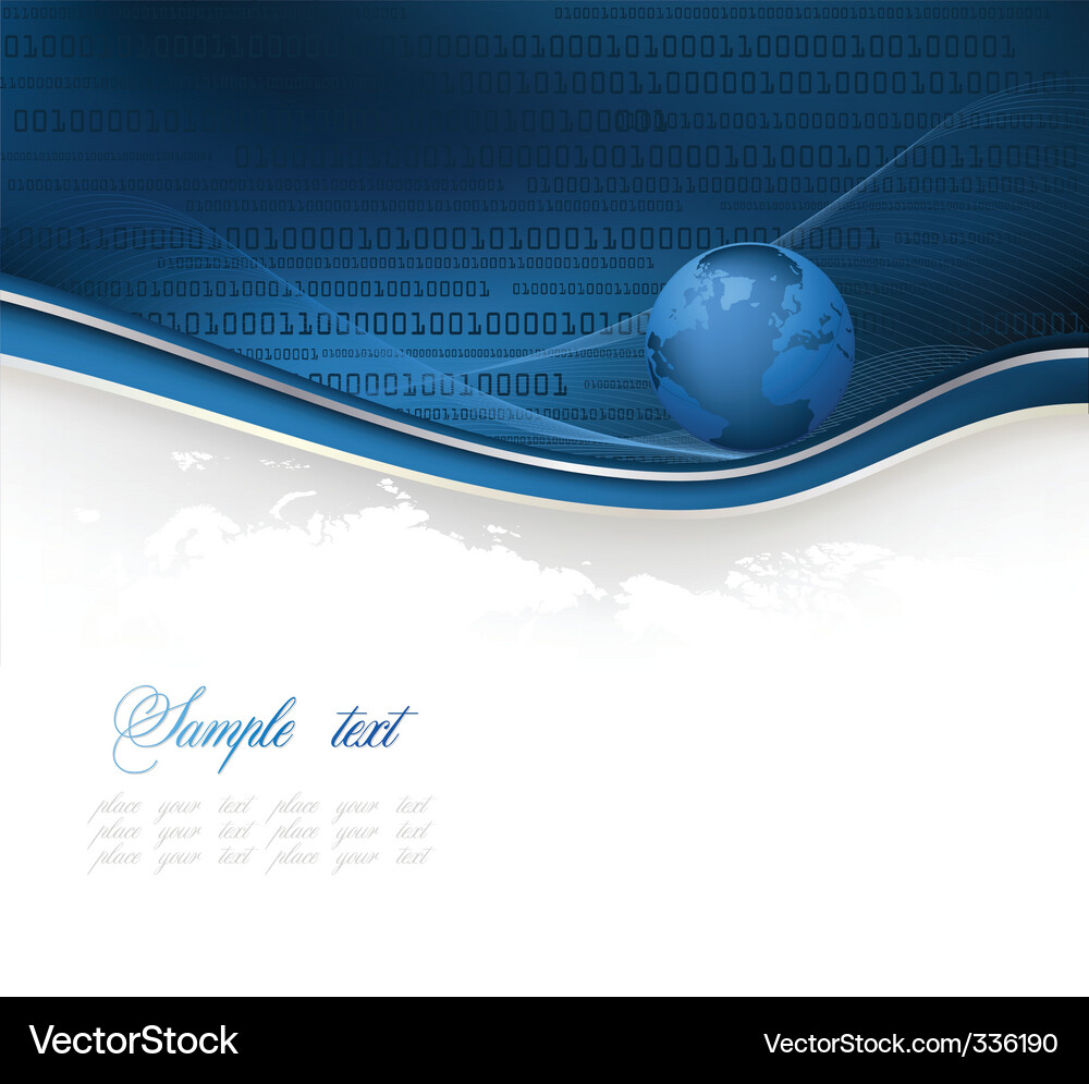 Abstract background with globe Vector Image