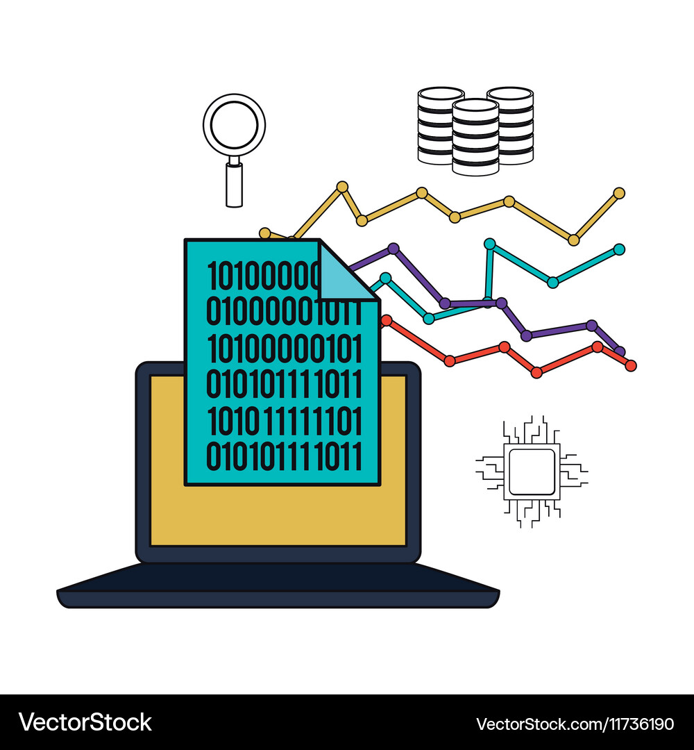 Big data related icons image Vector Image
