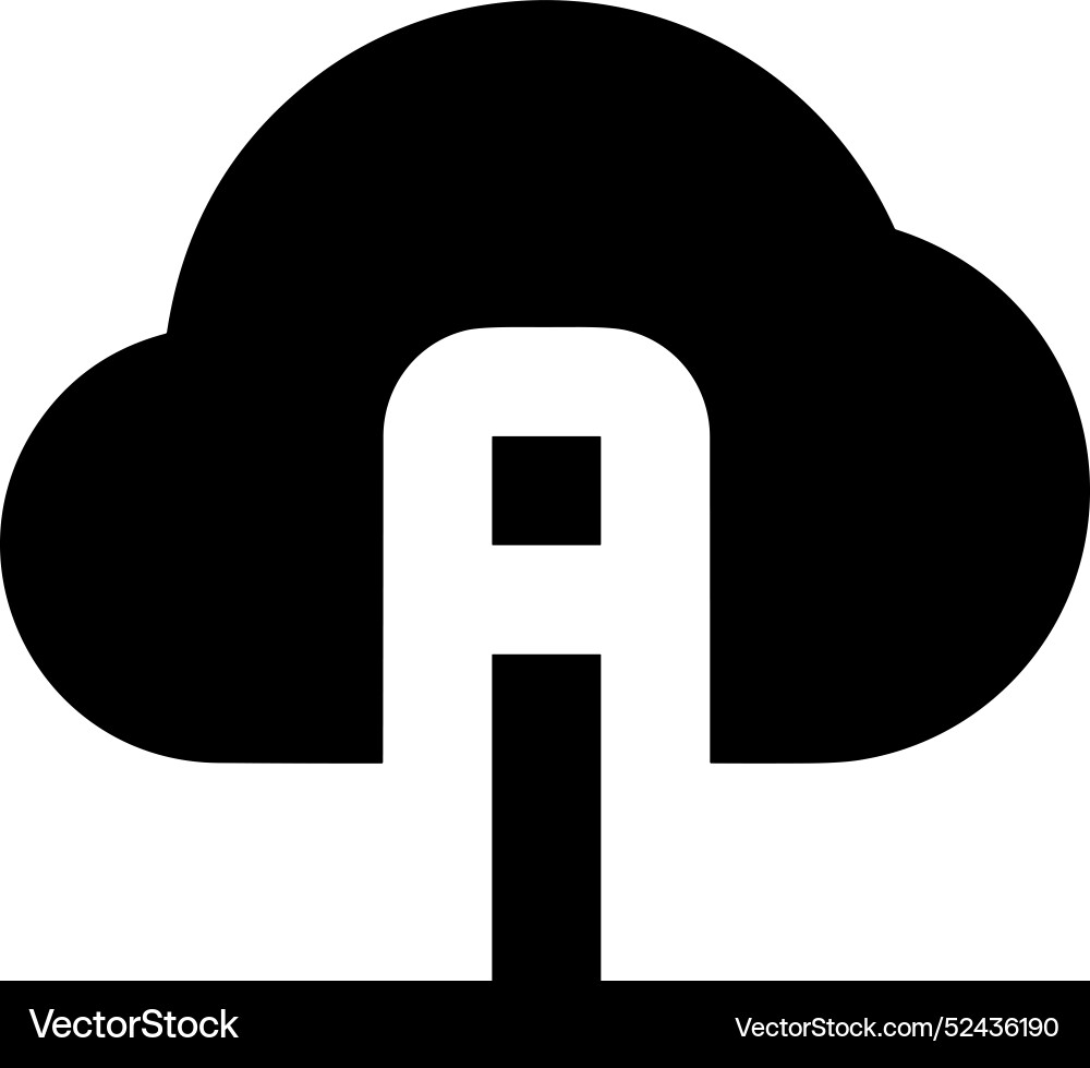Cloud storage icon symbol image of the database Cloud storage icon symbol image of the database Vector Image