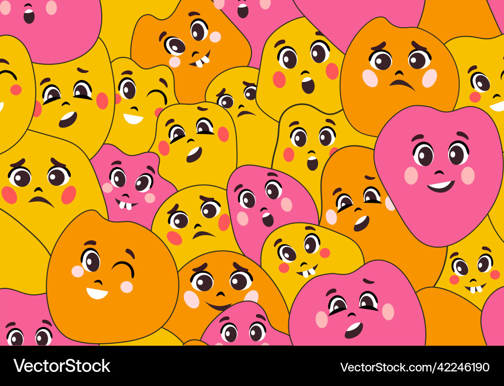 Funny smile seamless pattern Funny smile seamless pattern Vector Image