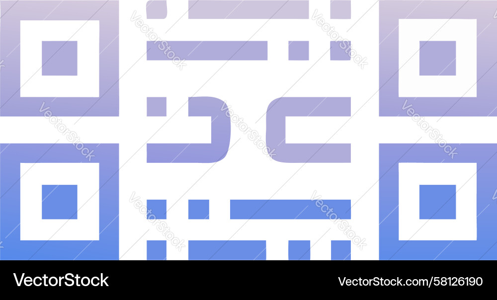 Purple QR Code Scan Icon Vector Image