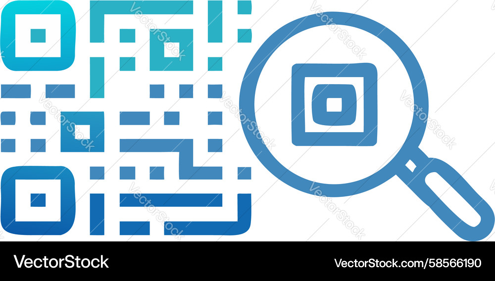 QR Code Scan & Search Icon Vector Image
