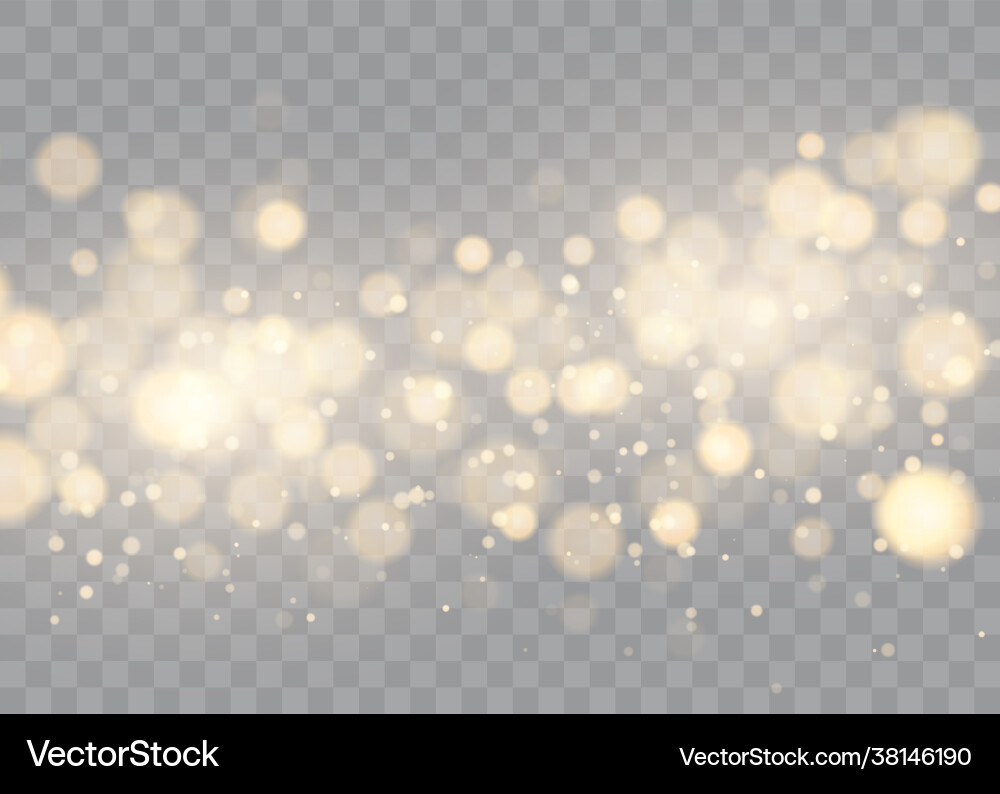 Shining bokeh isolated on transparent background vector image