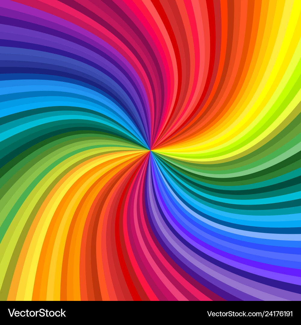 Abstract rainbow swirl Royalty Free Vector Image