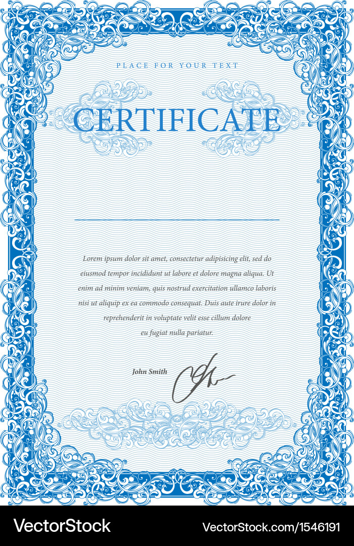Certificate pattern that is used in currency vector image