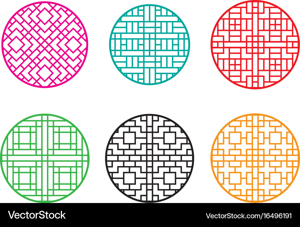 Chinese Window Lattice Pattern vector image