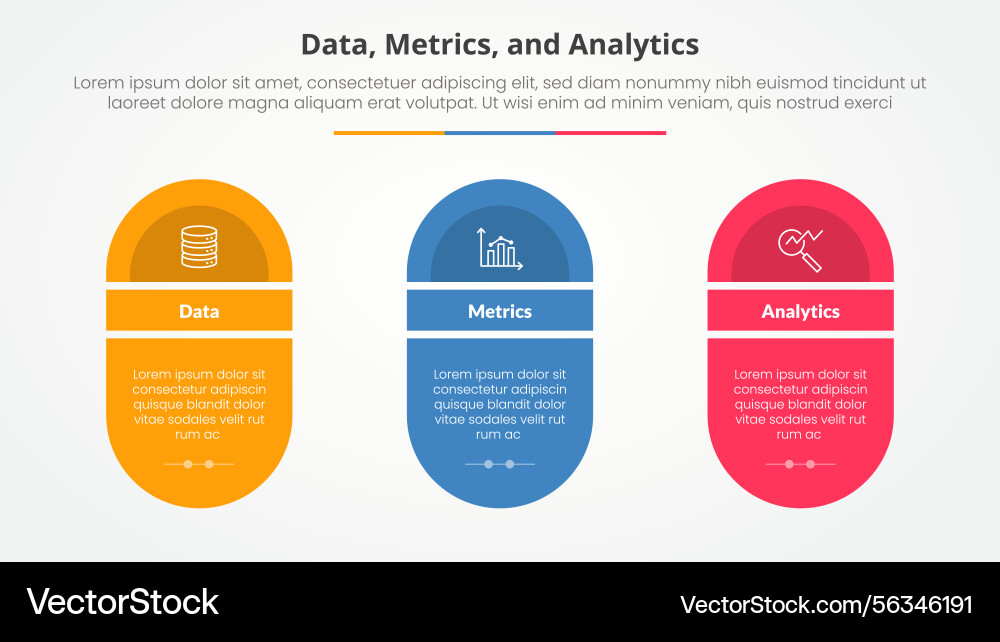 Data metrics and analytics infographic concept Data metrics and analytics infographic concept Vector Image