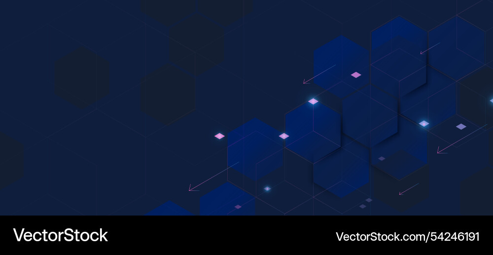 Futuristic Hexagonal Technology Background Vector Image