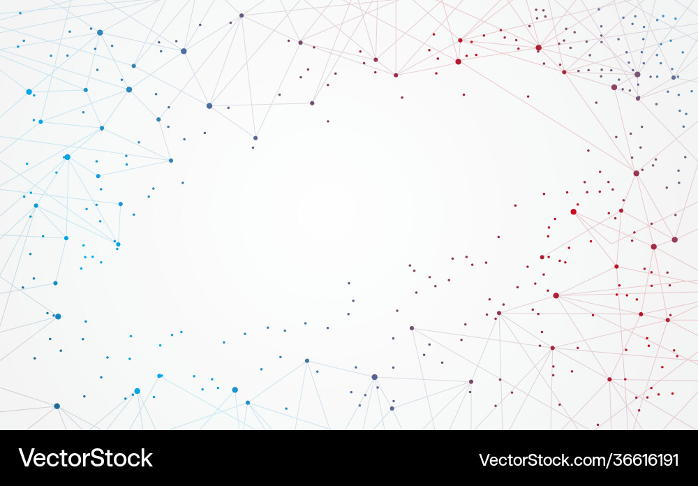 Modern abstract network science connection Modern abstract network science connection vector image