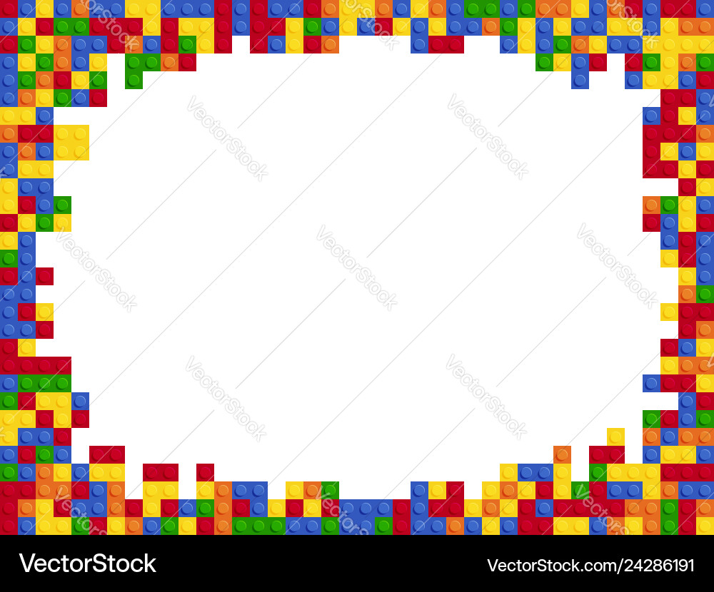 Plastic Block Color Frame vector image