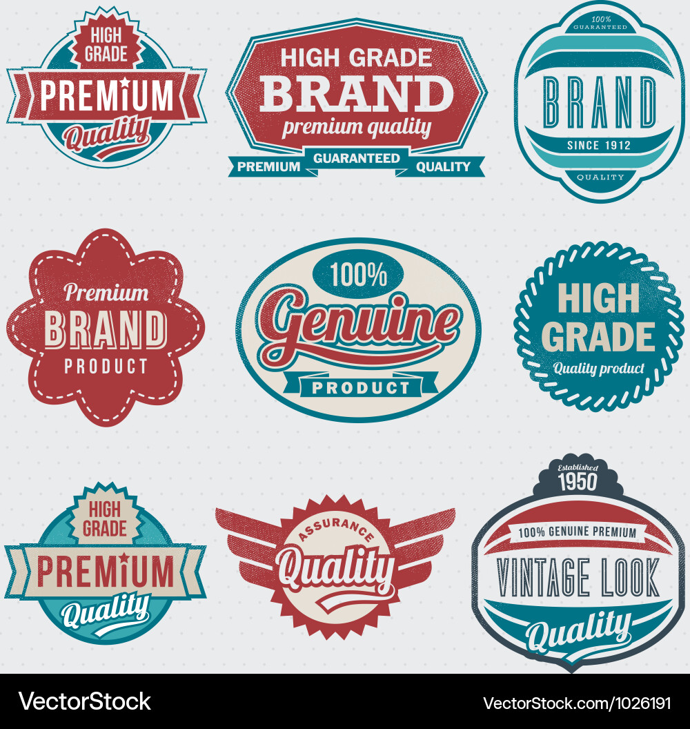 Retro Label Collection vector image