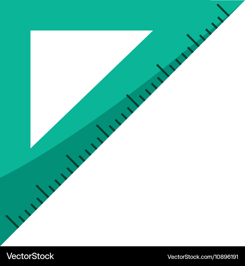 Ruler object and school tool design Vector Image