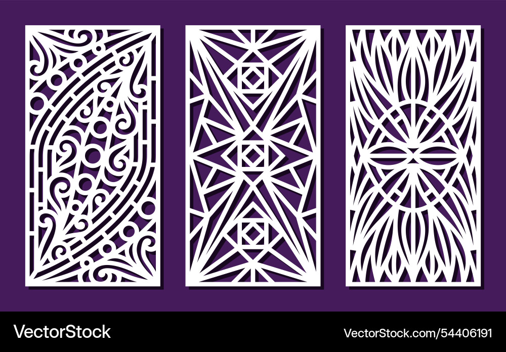 Set of three rectangular panels Set of three rectangular panels vector image