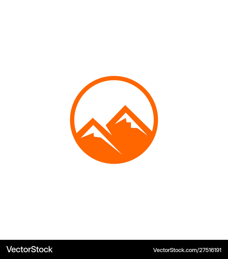 Simple Mountain Logo Vector Image