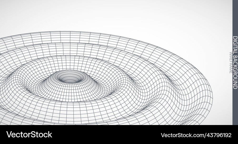 Abstract background with waves 3d surface Vector Image