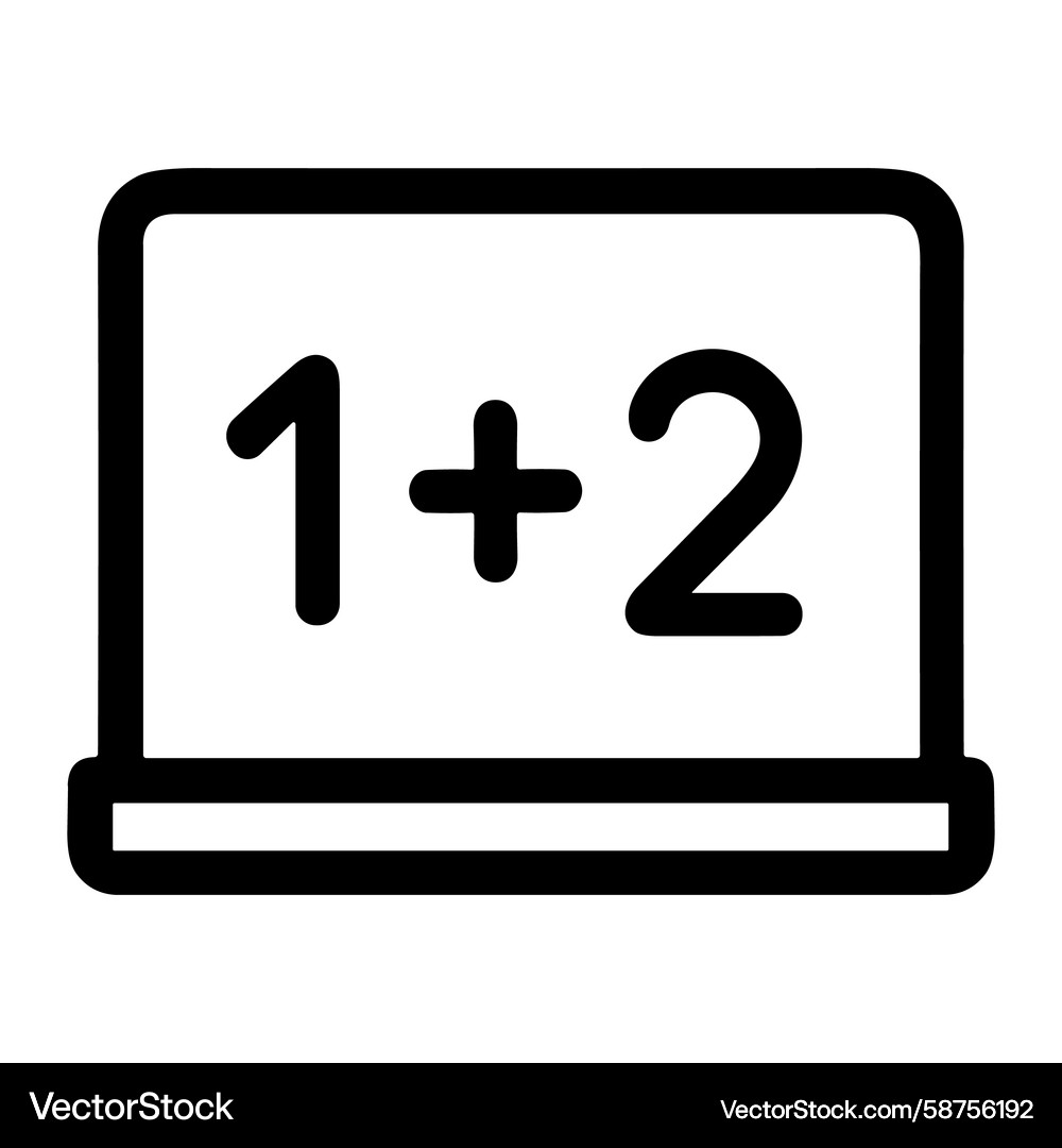 Blackboard with Math Problem Vector Image