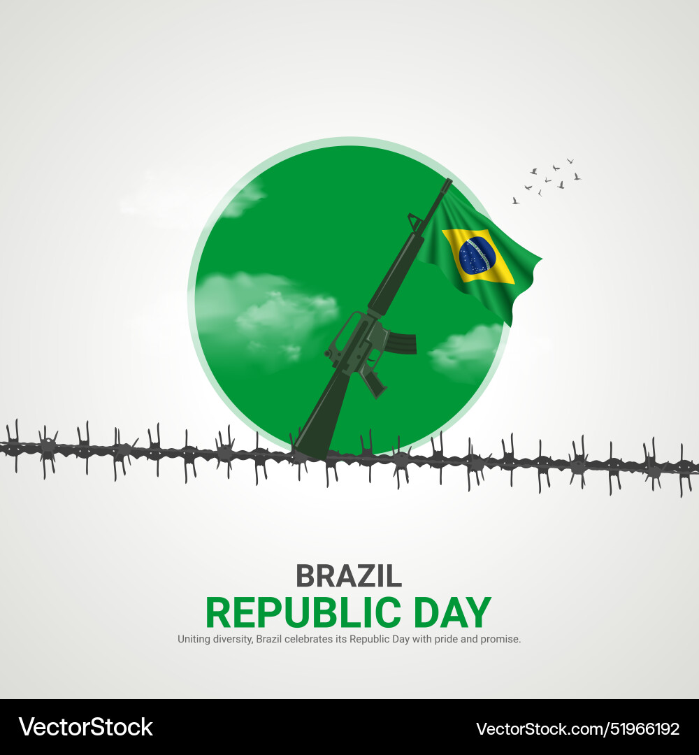 Brazil republic day creative Brazil republic day creative vector image