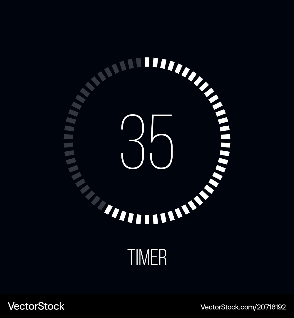 Countdown timer digital counter clock Countdown timer digital counter clock vector image