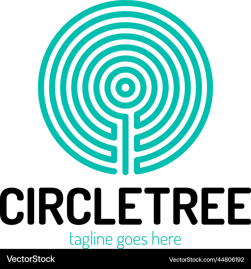 Cut of a tree in the circle shape and labyrinth Cut of a tree in the circle shape and labyrinth Vector Image