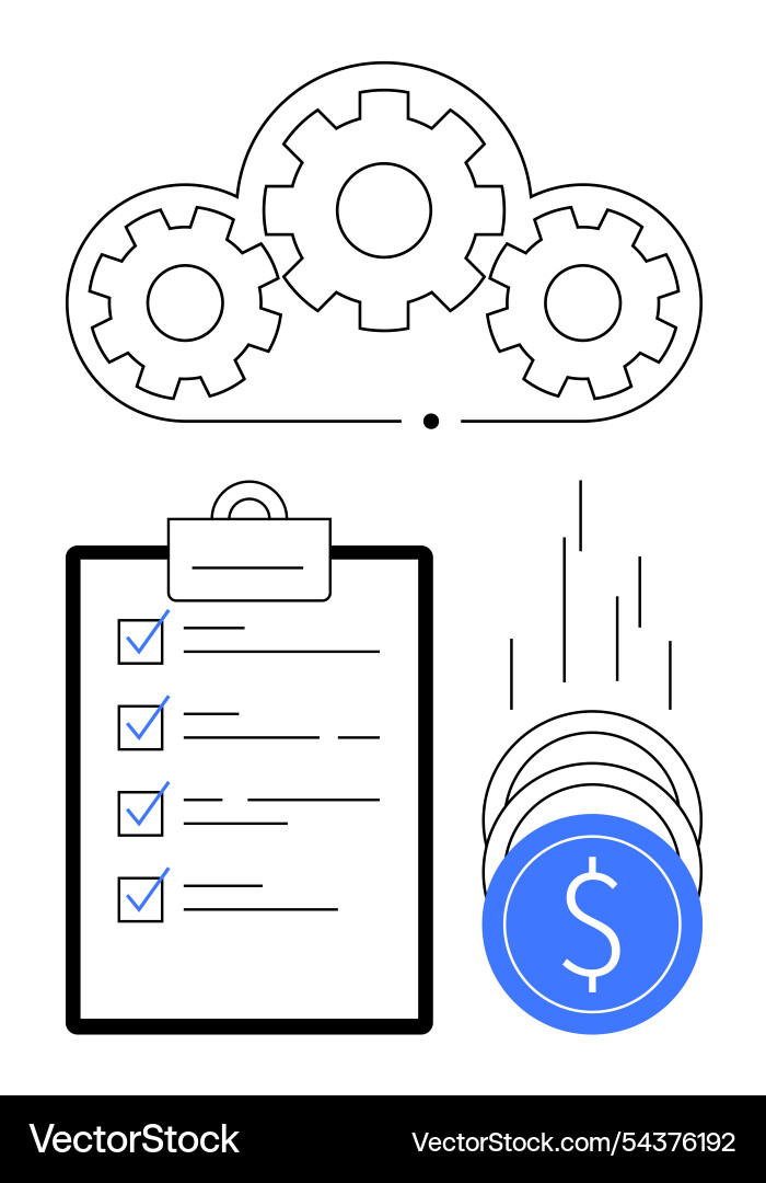 Efficient project management and financial Efficient project management and financial Vector Image