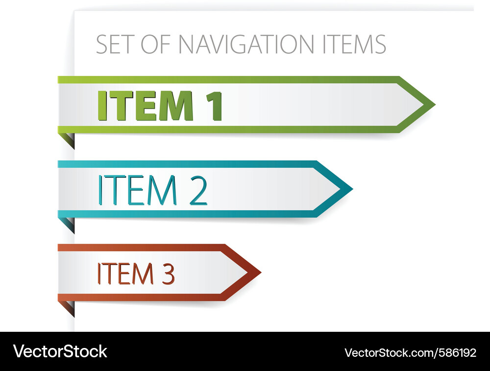 Paper Arrows Navigation Vector Image