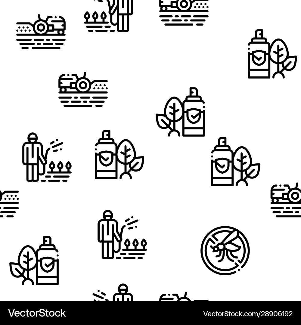 Pesticides chemical seamless pattern vector image