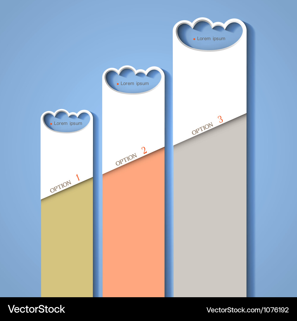 Progress background of stylized clouds Vector Image