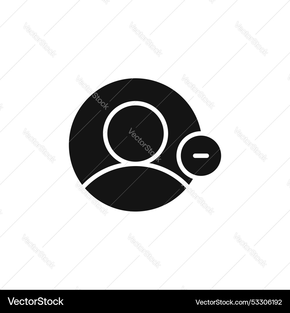 Remove user icon set delete account button symbol vector image
