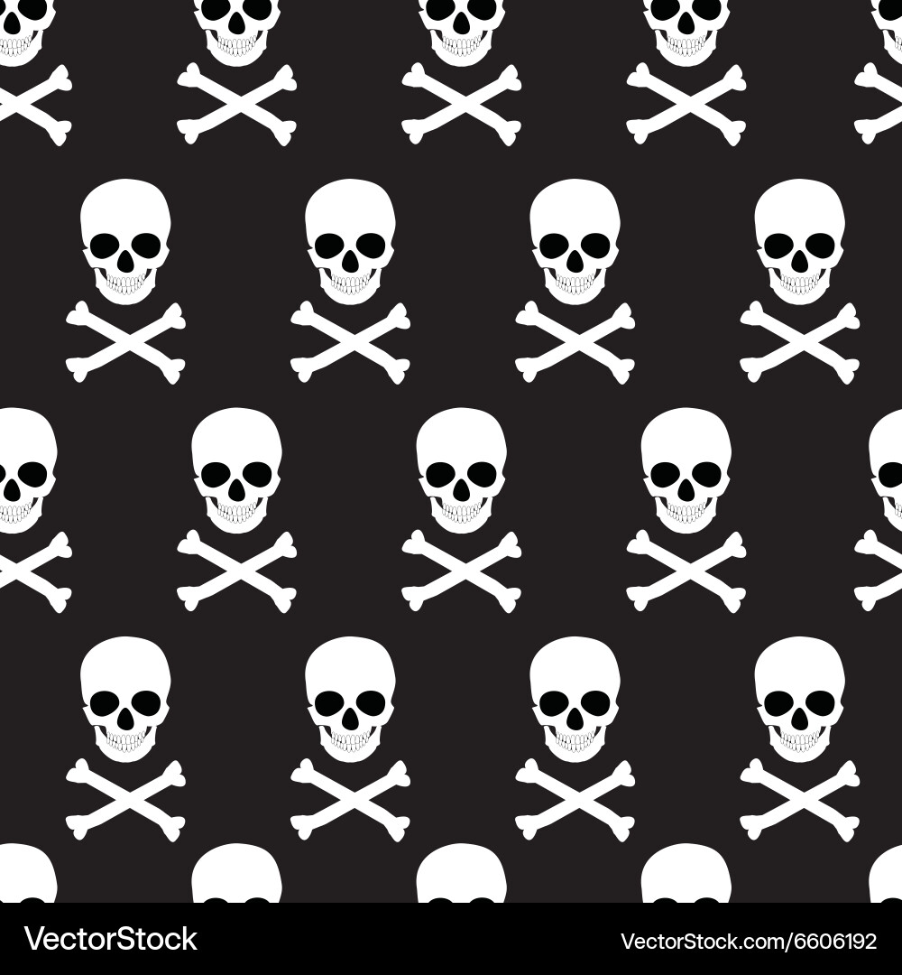 Skull and Crossbones Pattern vector image