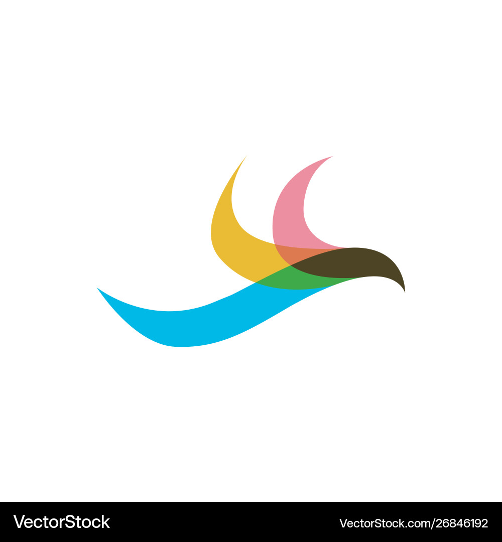 Stylized bird icon design element Stylized bird icon design element vector image