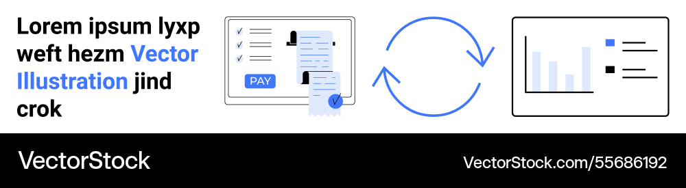 Workflow automation with document processing Workflow automation with document processing vector image