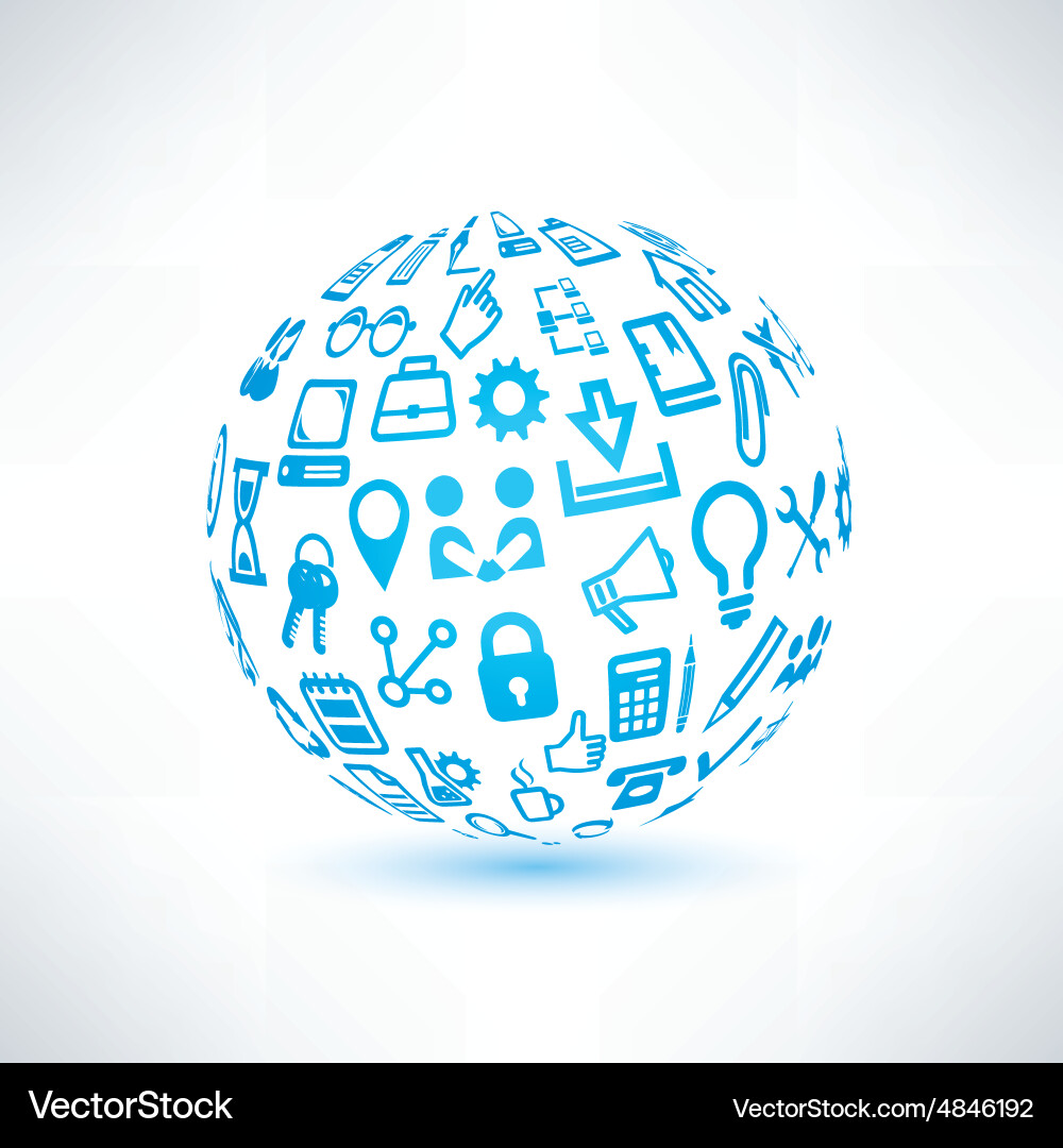 Zusammenfassung Globe Business Icon Vektorbild