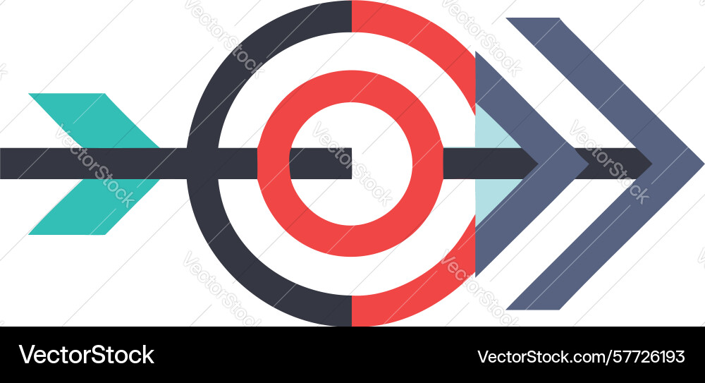 Abstract geometric target arrow icon design Vector Image