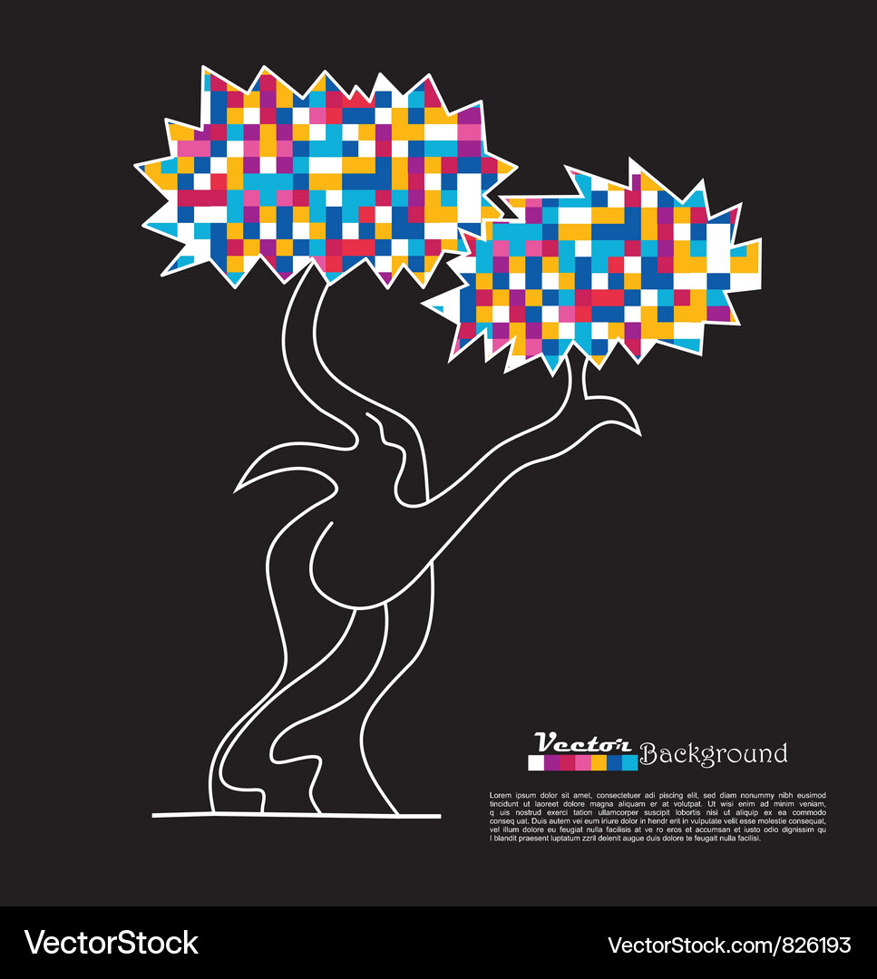 Abstract tree Vector Image