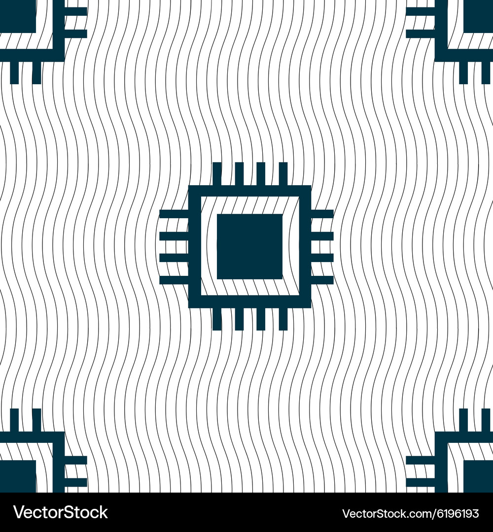 Central processing unit icon technology scheme Vector Image
