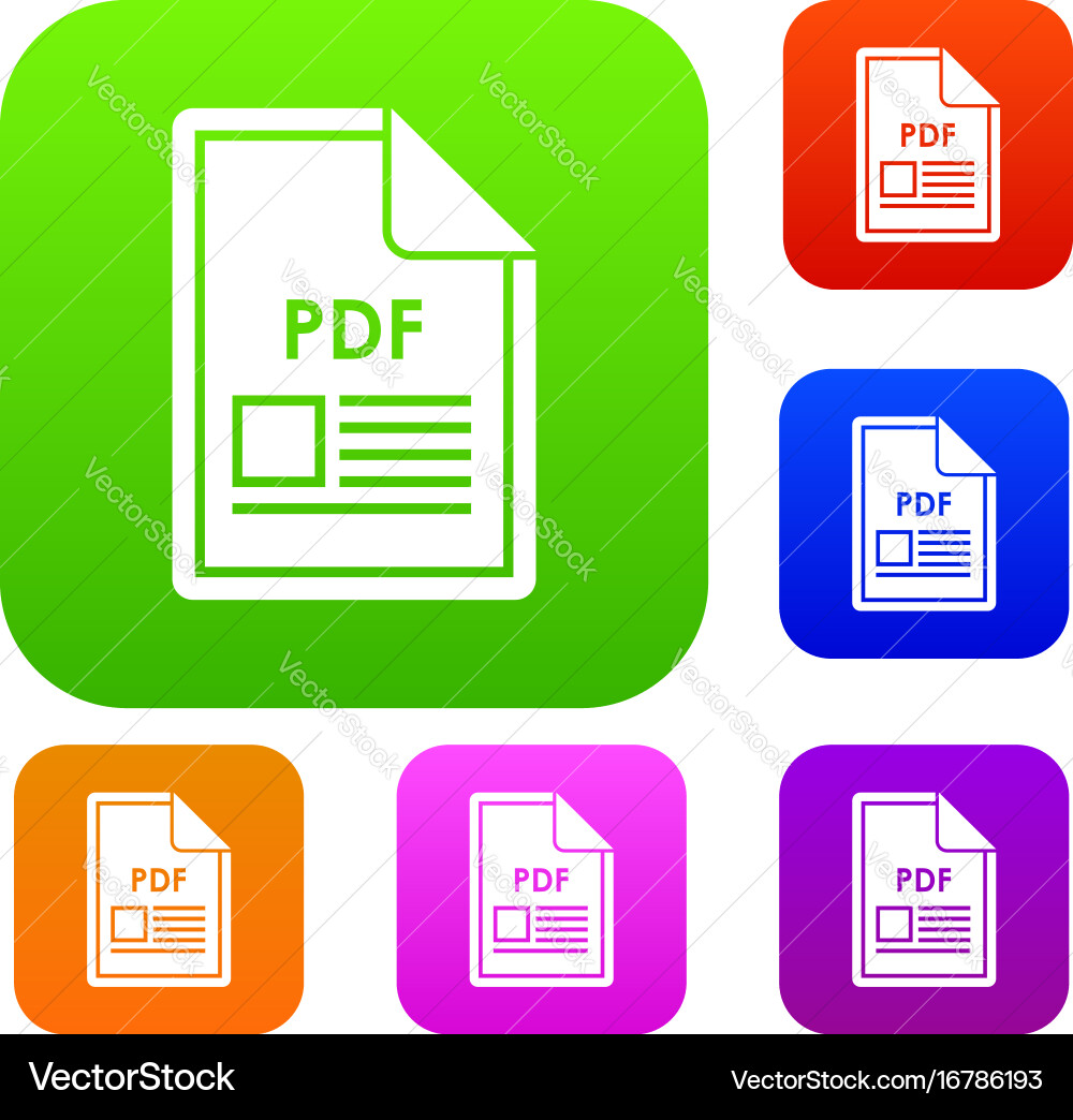 File pdf set collection Vector Image