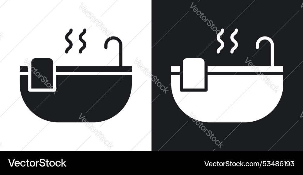 Jacuzziline in thin line black color flat simple Vector Image