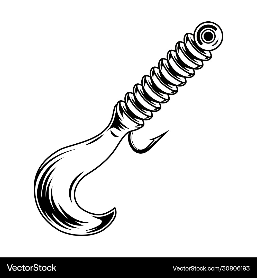 Vintage fishing bait twister concept Vector Image