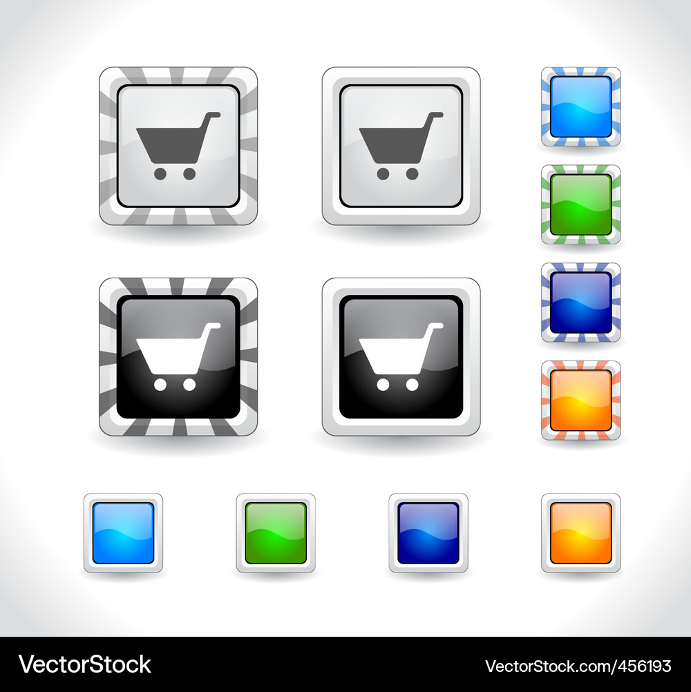 Web design buttons Vector Image