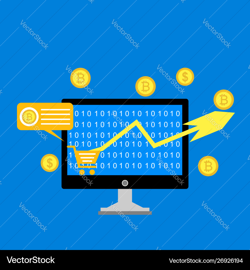 Blockchain scheme mining crypto currency server Blockchain scheme mining crypto currency server vector image