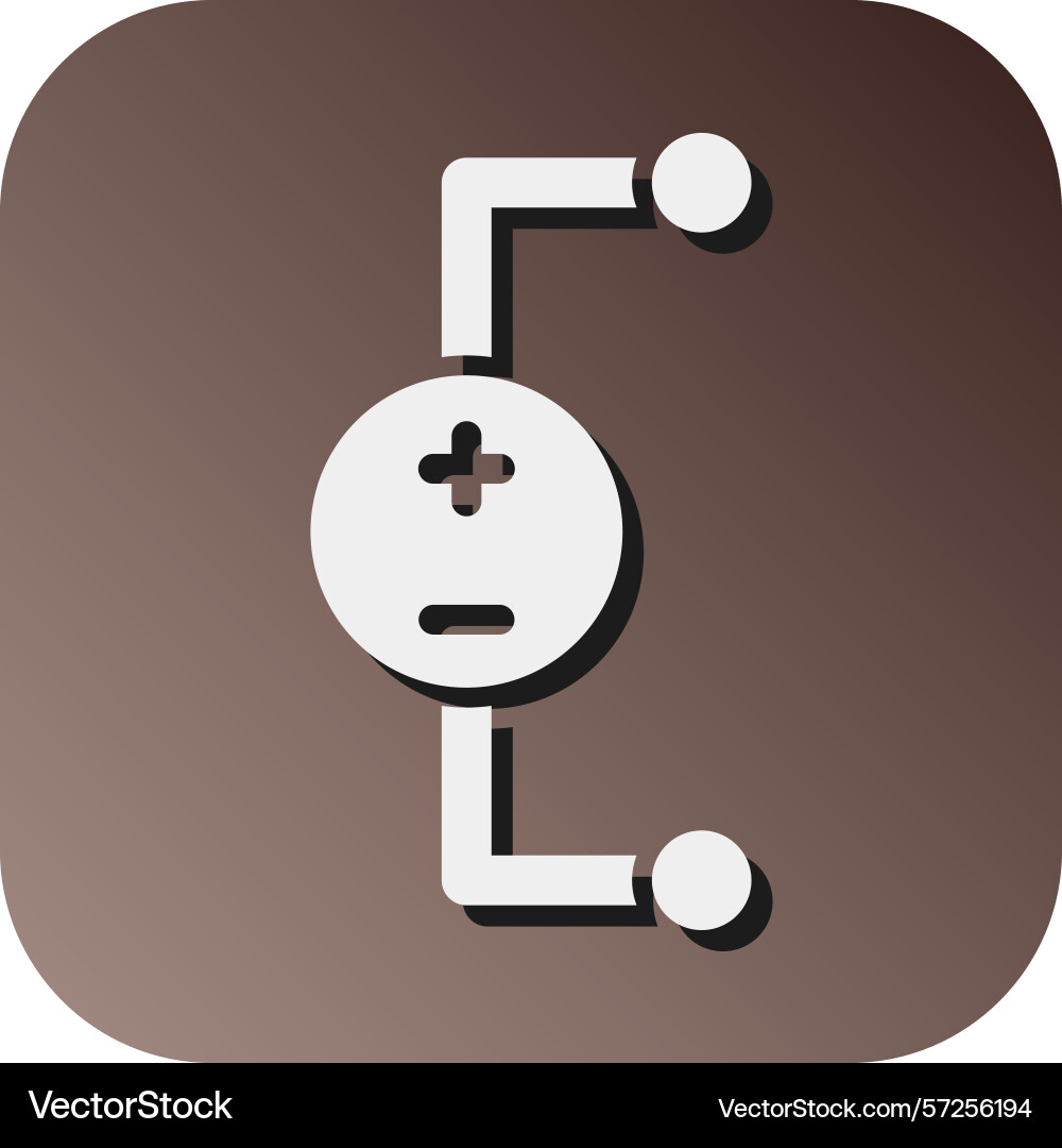 Dc voltage source glyph gradient background icon Vector Image