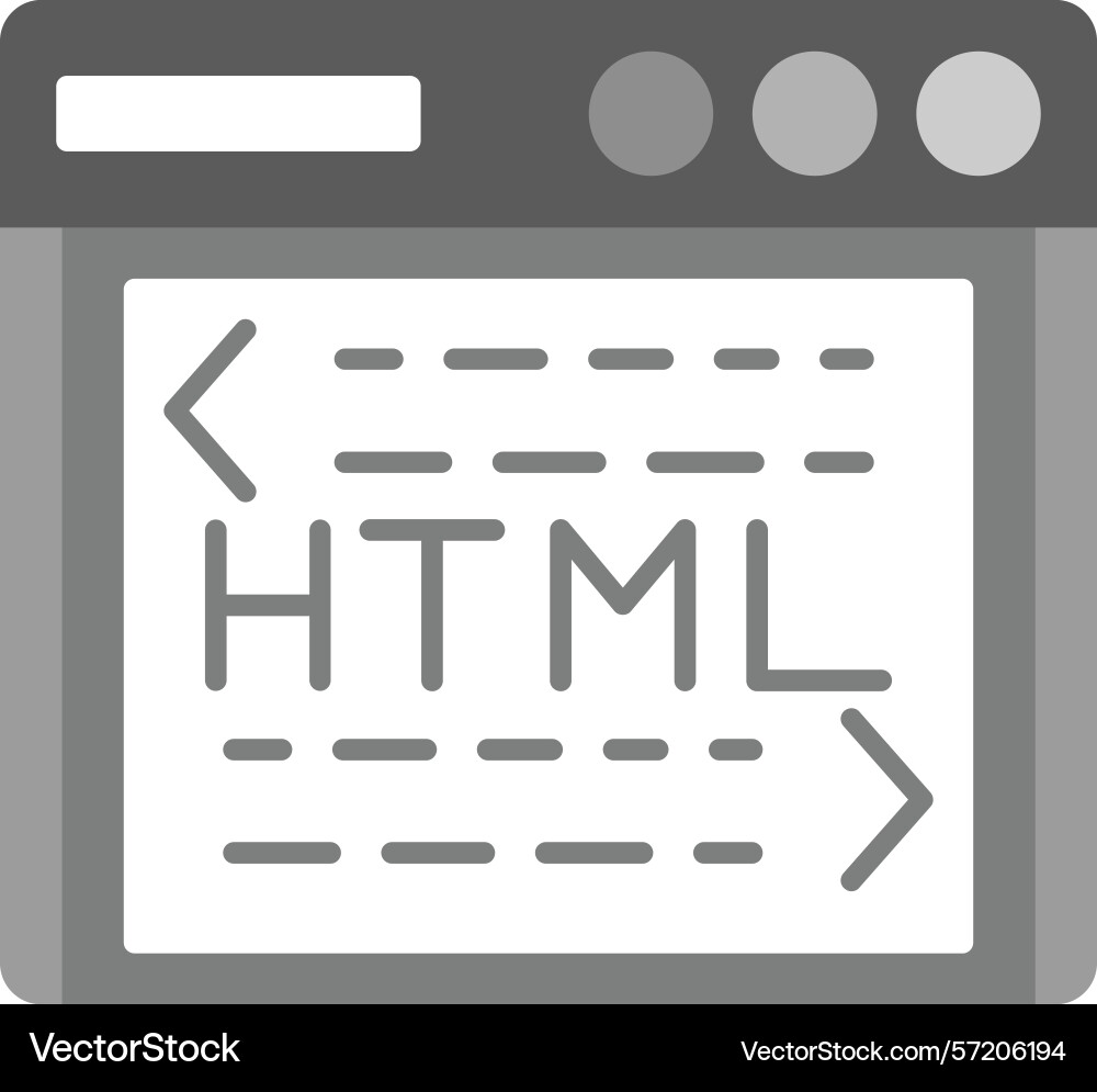 Html code icon Vector Image
