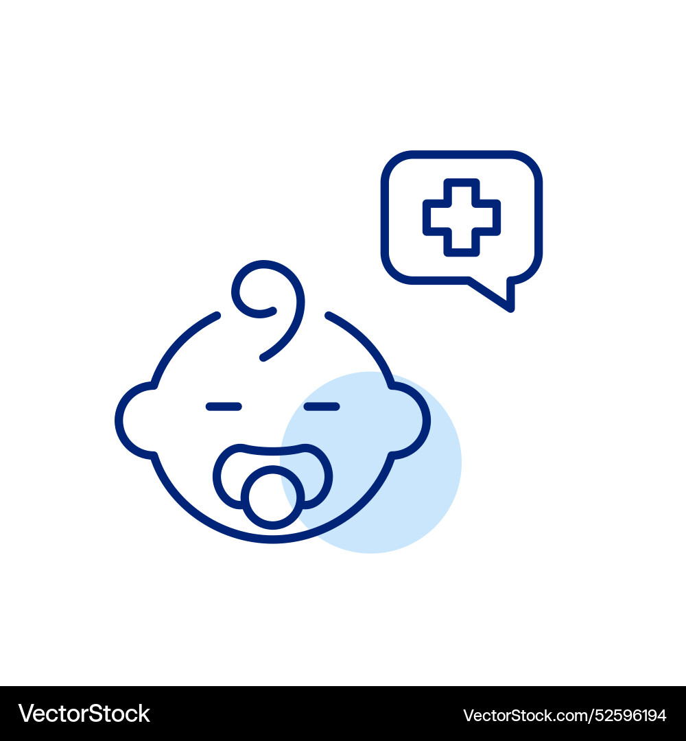 Infant with pacifier message and cross remote Infant with pacifier message and cross remote Vector Image