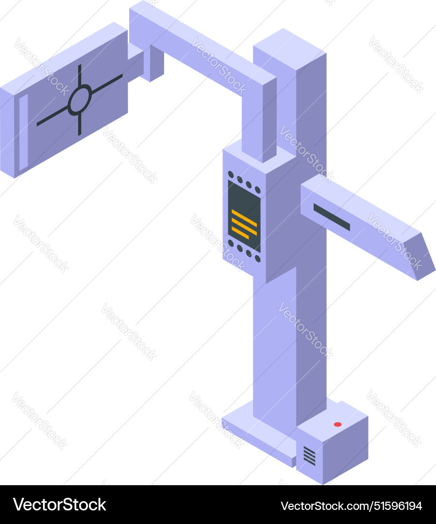 Modern X Ray Machine Standing In Hospital Room Vector Image